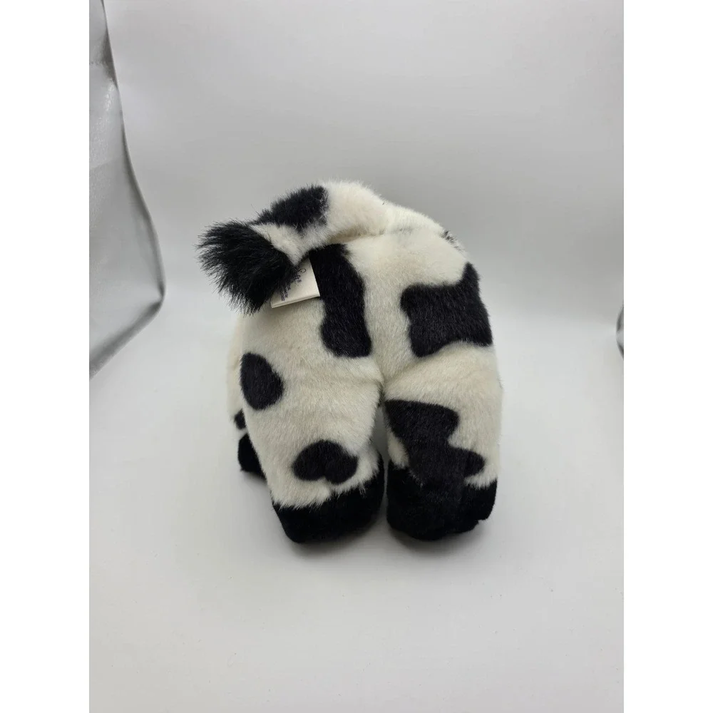 Vintage 1995 Soft Classics Toys R Us Cow Plush Black White Spotted 10 Inch
